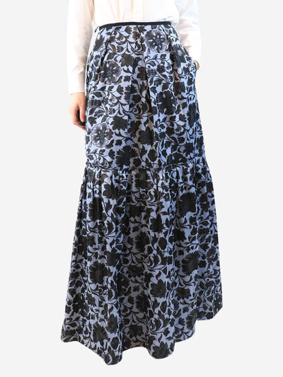 Blue Amanda floral maxi skirt - size UK 10 Skirts Erdem 