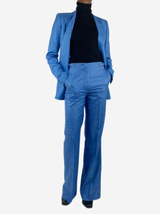 Gabriela Hearst Blue wool-blend jacket and trouser set - size UK 6