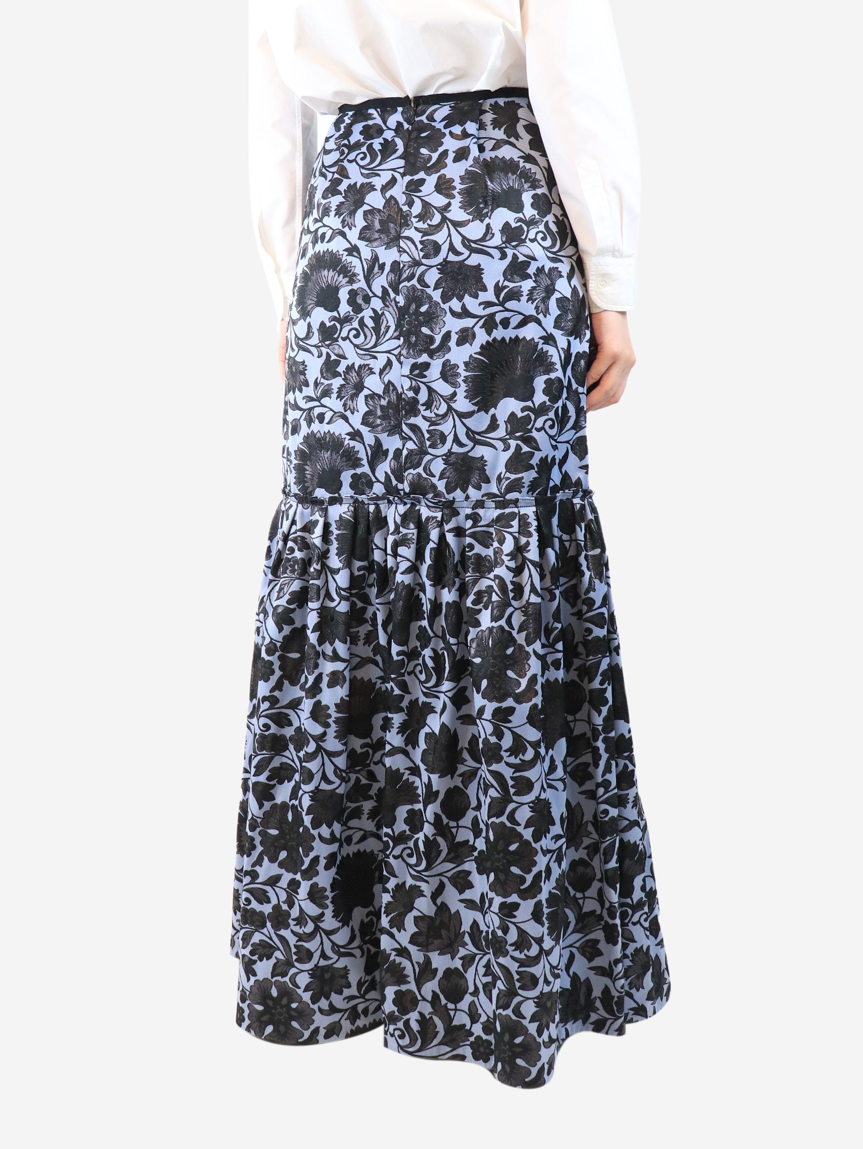 Blue Amanda floral maxi skirt - size UK 10 Skirts Erdem 