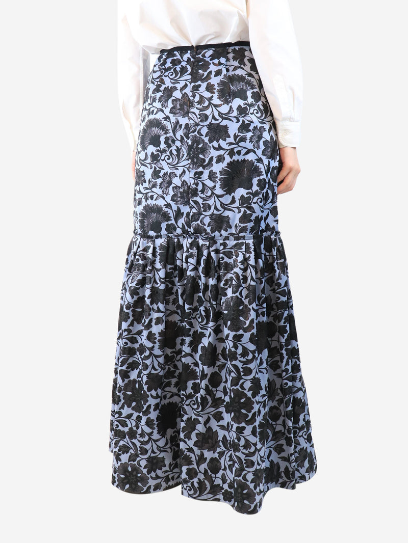 Blue Amanda floral maxi skirt - size UK 10 Skirts Erdem 