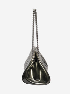 Chanel Grey ombre 2011 patent bowling style bag