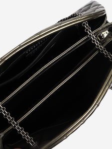 Chanel Grey ombre 2011 patent bowling style bag