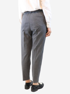 Grey pleated wool trousers - size UK 10 Trousers Brunello Cucinelli 