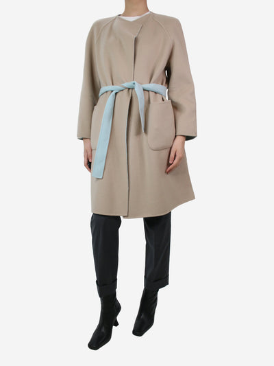 Beige reversible wool coat - size UK 10 Coats & Jackets Max Mara Studio 