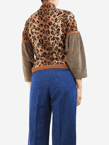 Loewe Brown leopard print jumper - size S