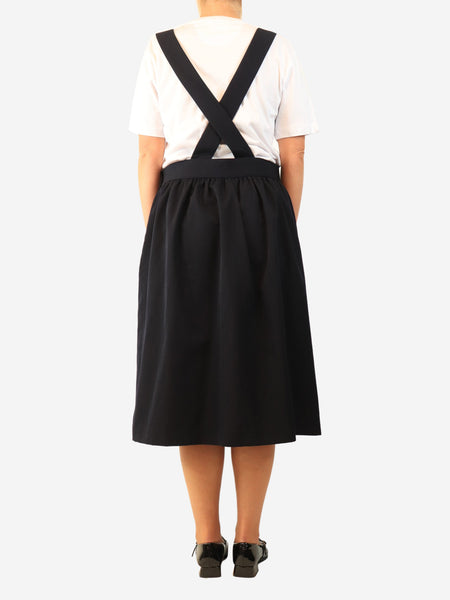Navy pinafore dress - size M alternate image