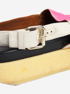 Cream and pink Fussbett brushstrokes sandals - size EU 40 Flat Sandals Marni 
