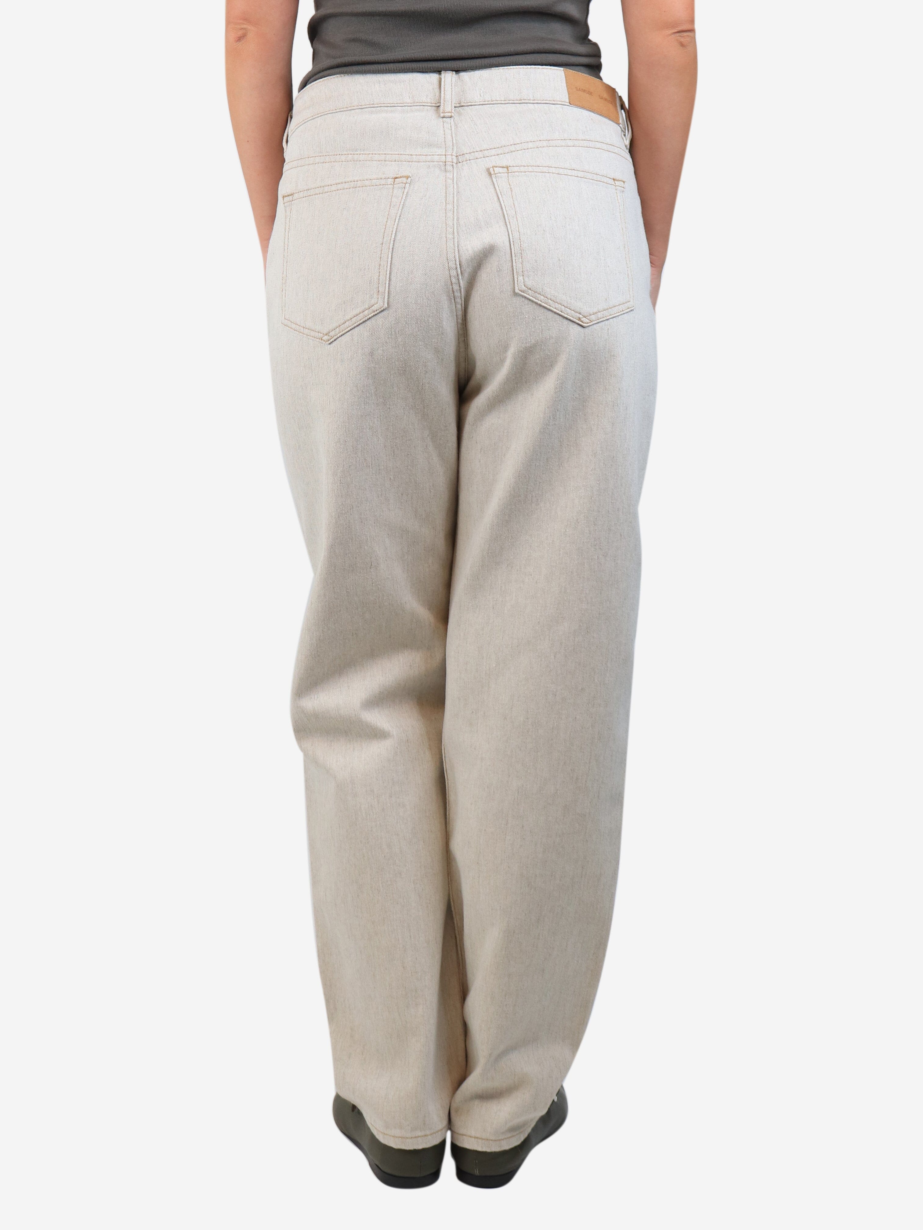 Neutral bleached jeans - size UK 14 Trousers Samsoe & Samsoe 