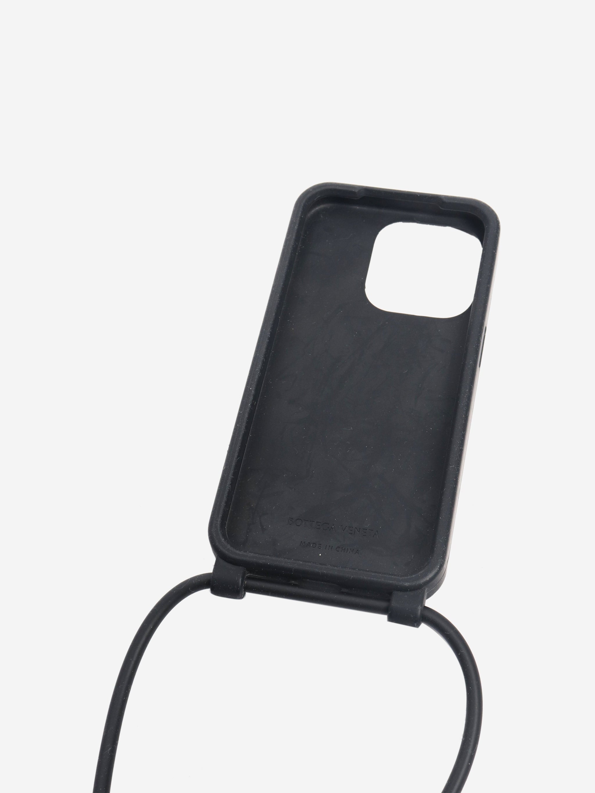 Bottega Veneta pre-owned black iPhone case with strap | Sign of