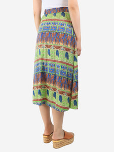 Hermes Multi vintage printed skirt - size UK 12