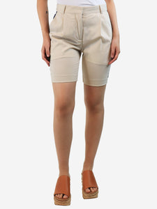 Wood Wood Wood Wood Neutral pleated shorts - size UK 8