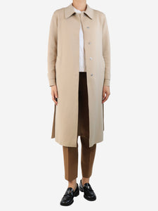 Harris Wharf London Neutral belted trench coat - size UK 8