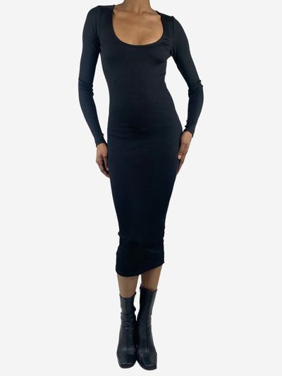 Black ribbed fitted midi dress - size XS Dresses Anine Bing 