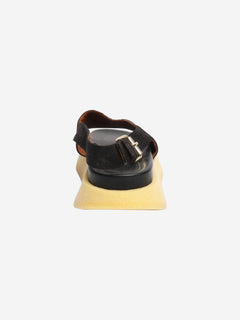 Black and white Fussbett brushstrokes sandals - size EU 40 Flat Sandals Marni 