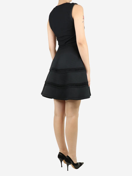 Black sleeveless ribbed midi dress - size M alternate image