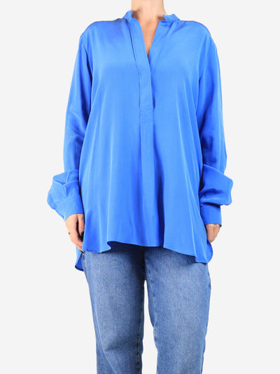 Blue Dara silk blouse - size UK 12 Tops Joseph 