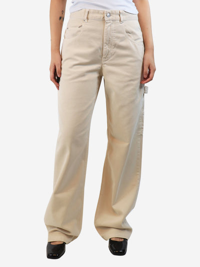 Cream Bymara utility jeans - size UK 10 Trousers Isabel Marant 