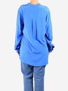 Joseph Blue Dara silk blouse - size UK 12