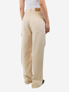 Isabel Marant Cream Bymara utility jeans - size UK 10