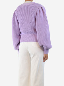 Remain Birger Christensen Remain Birger Christensen Pastel lilac knit cardigan - size UK 10