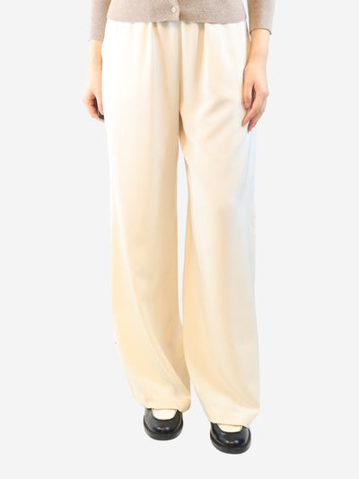 Cream silk trousers - size UK 10 Trousers Max Mara 
