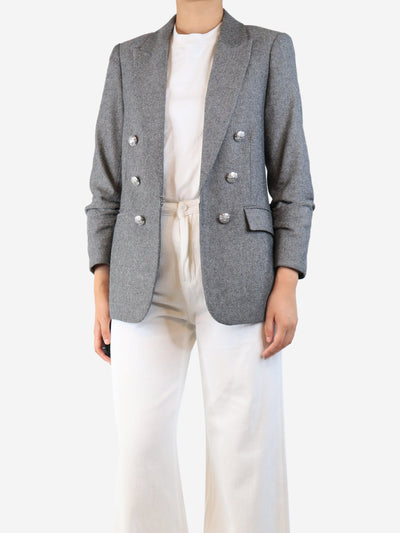 Grey blazer with ruched sleeves - size UK 10 Coats & Jackets Veronica Beard 