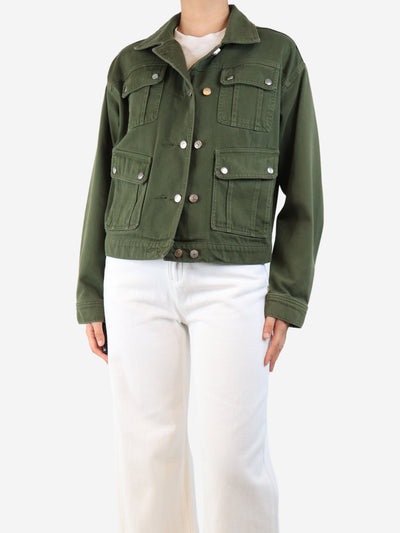 Green denim jacket - size UK 8 Coats & Jackets The Kooples 