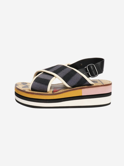 Multicolour cross-strap platform sandals - size EU 40 Flat Sandals Marni 