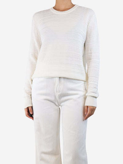 White textured knit jumper - size S Knitwear The Row 