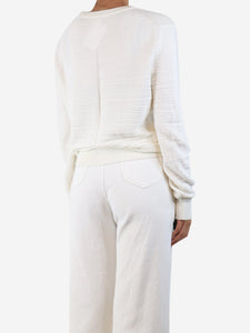 The Row White textured knit jumper - size S