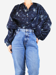 45 RPM Navy blue floral shirt - size M