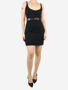 Tom Ford Black sleeveless belted mini dress - size UK 10