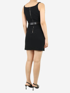 Tom Ford Black sleeveless belted mini dress - size UK 10