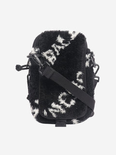 Black faux fur logo explorer crossbody pouch Cross-body bags Balenciaga 