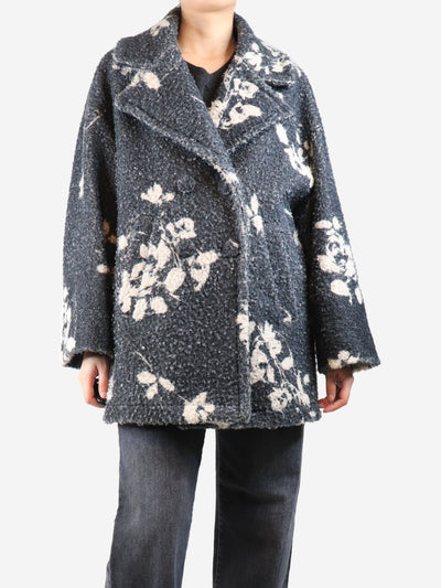 Grey floral printed coat - size UK 10 Coats & Jackets Herno 