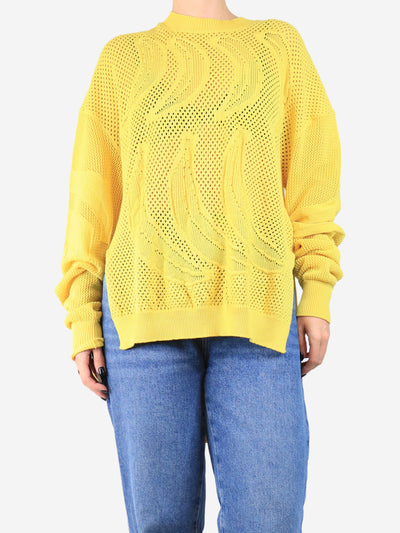 Yellow banana crochet knit top - size XL Knitwear Sonia Rykiel 
