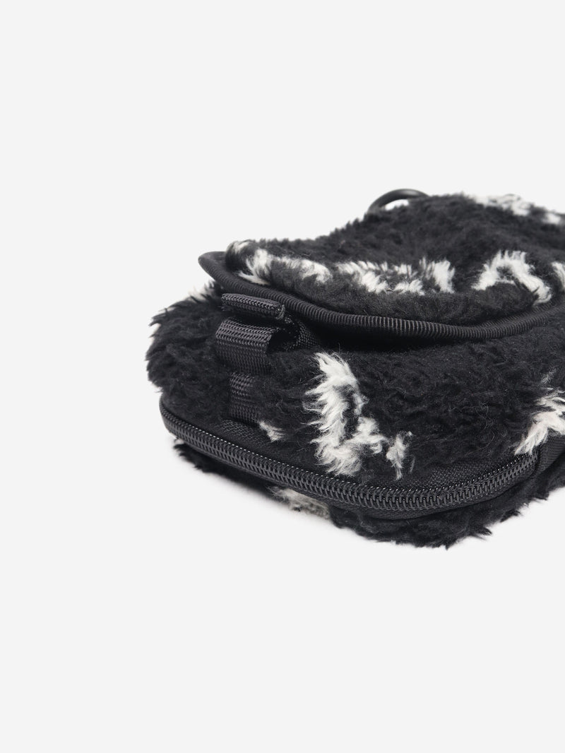 Black faux fur logo explorer crossbody pouch Cross-body bags Balenciaga 
