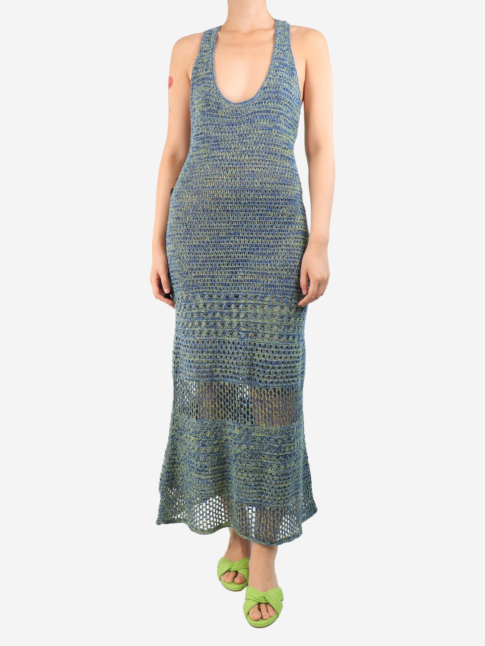 ESCVDO pre-owned blue crochet midi dress - size S | Sign of the Times ESCVDO pre-owned blue crochet midi dress - size S | Sign of the Times