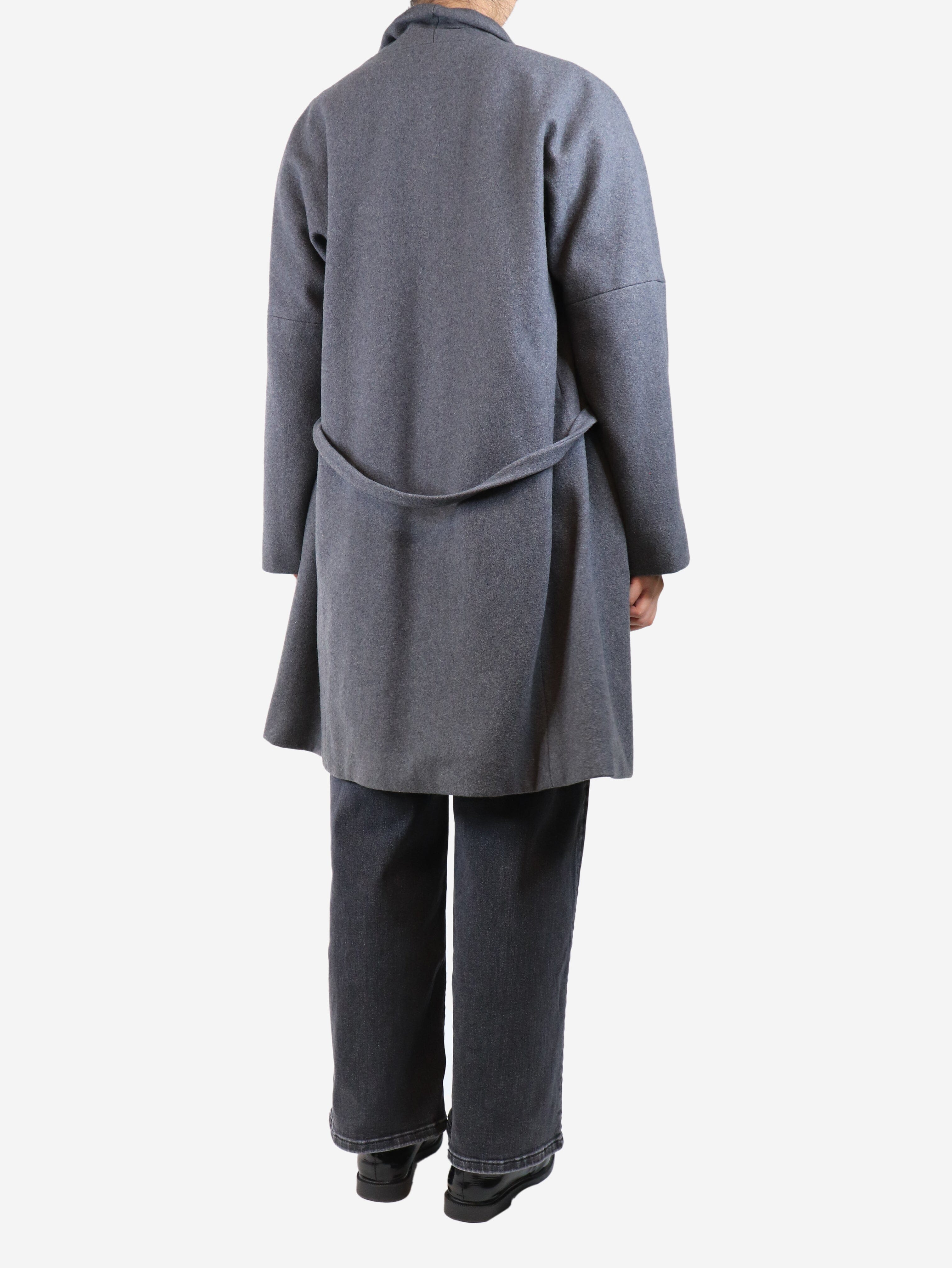 Grey wool coat with belt - size L Coats & Jackets Dries Van Noten 