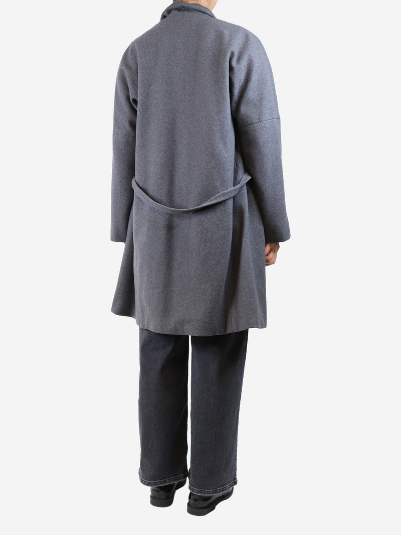 Grey wool coat with belt - size L Coats & Jackets Dries Van Noten 