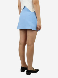 Carven Baby blue button-front crepe mini skirt - size UK 10