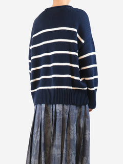 Navy striped jumper - size XL Knitwear La Ligne 