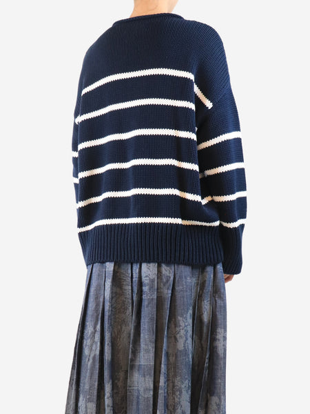 Navy striped jumper - size XL alternate image