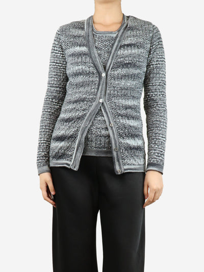 Grey wool tank top and cardigan set - size UK 12 Sets Missoni 