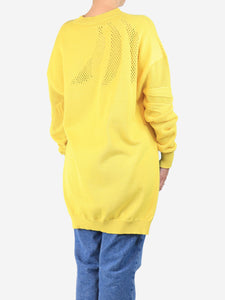 Sonia Rykiel Yellow banana crochet knit top - size XL