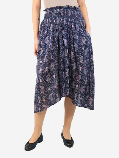 Navy blue paisley printed midi skirt - size UK 8 Skirts Isabel Marant Etoile 