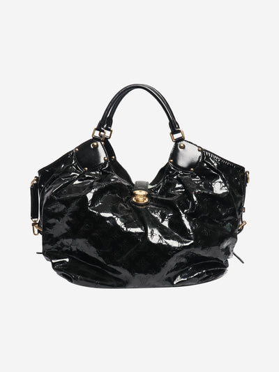 Black Mahina patent leather handbag Top Handle Bags Louis Vuitton 