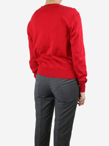 Saint Laurent Red graphic logo sweater - size M
