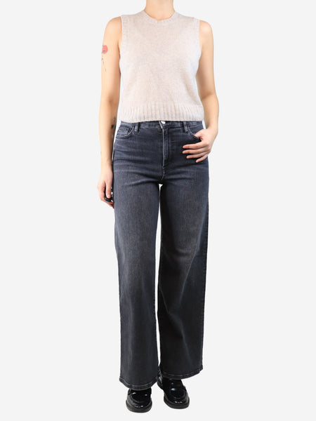 Grey Le Slim Palazzo wide-leg jeans - size UK 12 alternate image