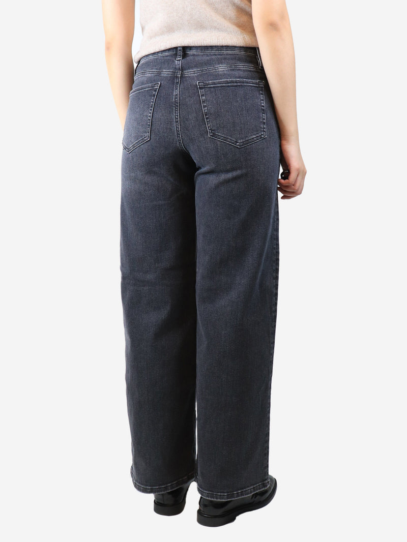 Grey Le Slim Palazzo wide-leg jeans - size UK 12 Trousers Frame 